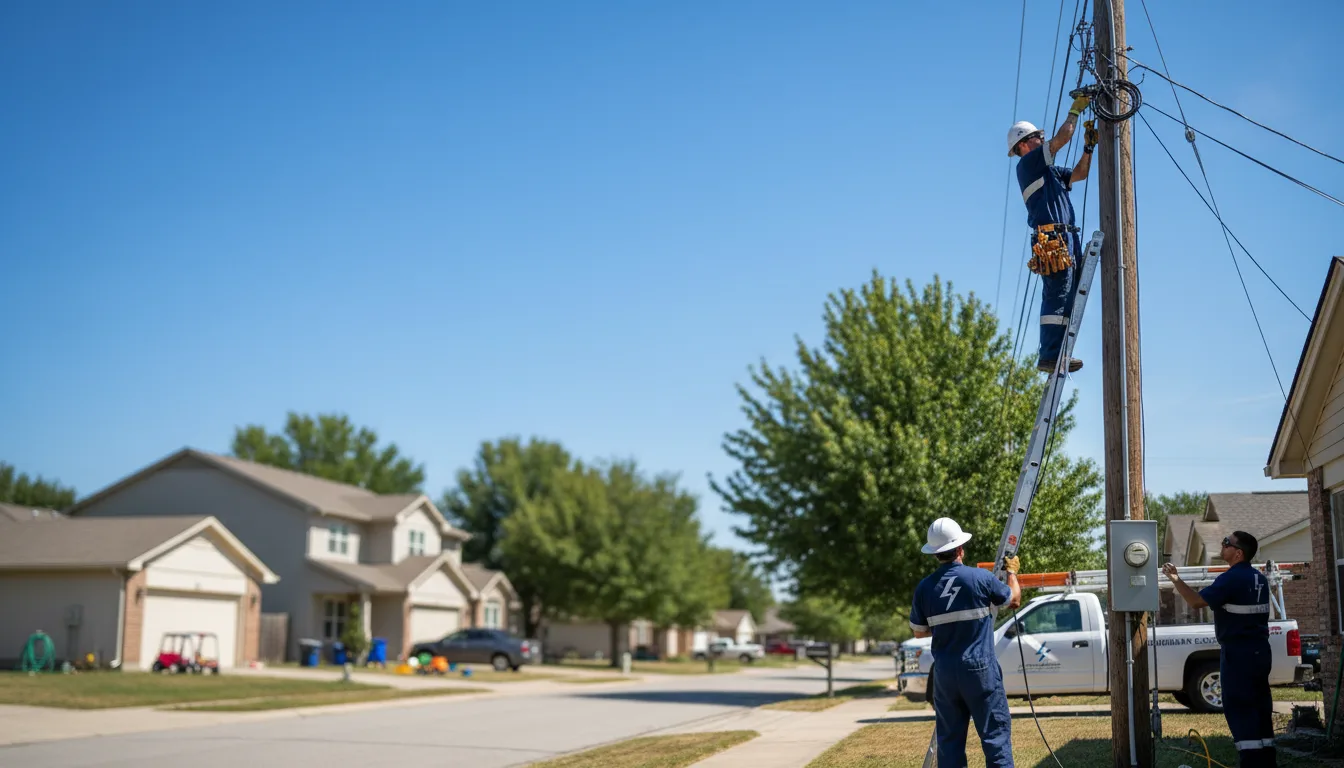 Residential electrician providing installation services in Bovina, TX